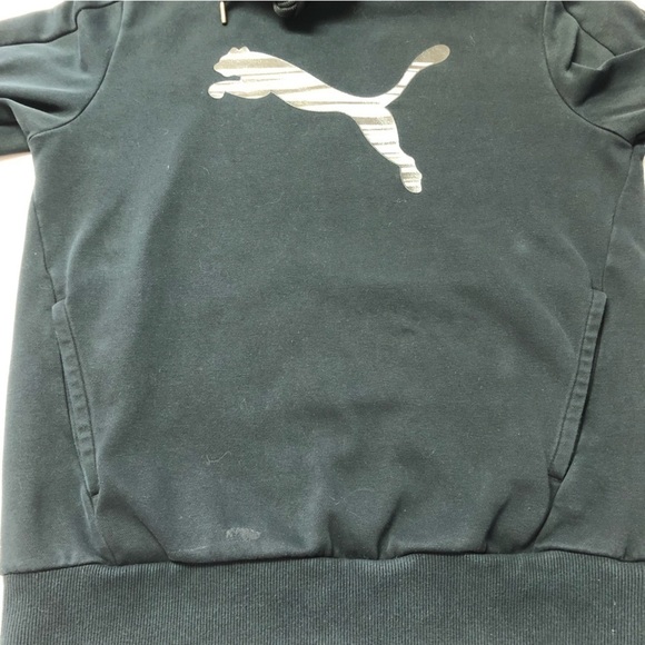 PUMA Logo Graphic Mens Black Hoodie Size Small - Picture 6 of 12